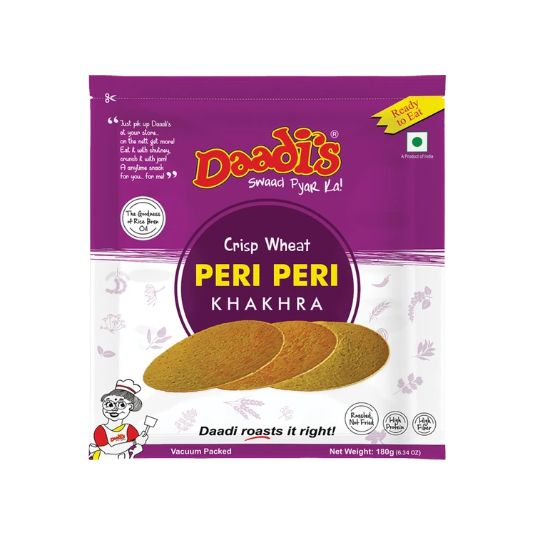 Daadi's Crips Wheat Peri Peri Khakhra