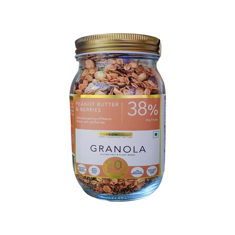 The Nibble Box Peanut Butter & Berries Granola