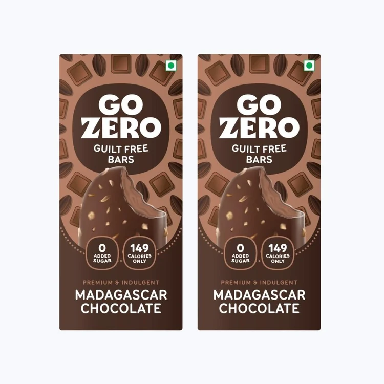 Go Zero Madagascar Chocolate Low Calorie Guilt Free Ice Cream Stick - Pack of 2