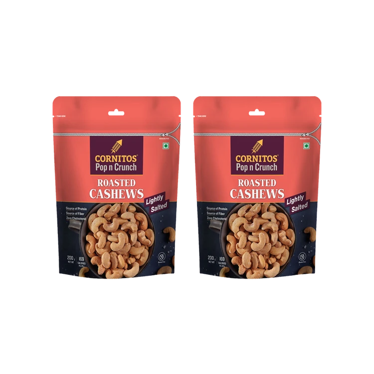 Cornitos Pop n Crunch Roasted Cashew (Lightly Salted) - Pack of 2
