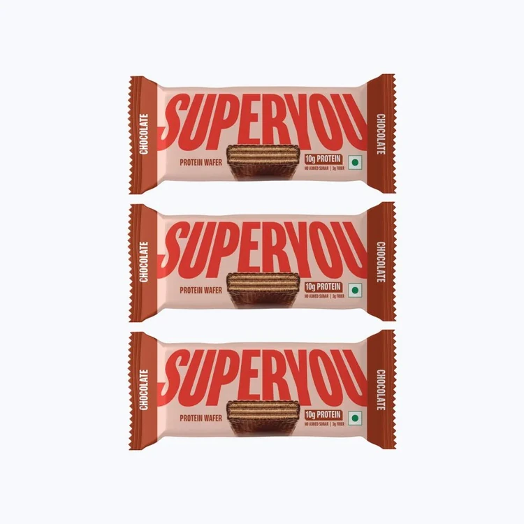 SuperYou Chocolate Wafer Protein Bar - Pack of 3
