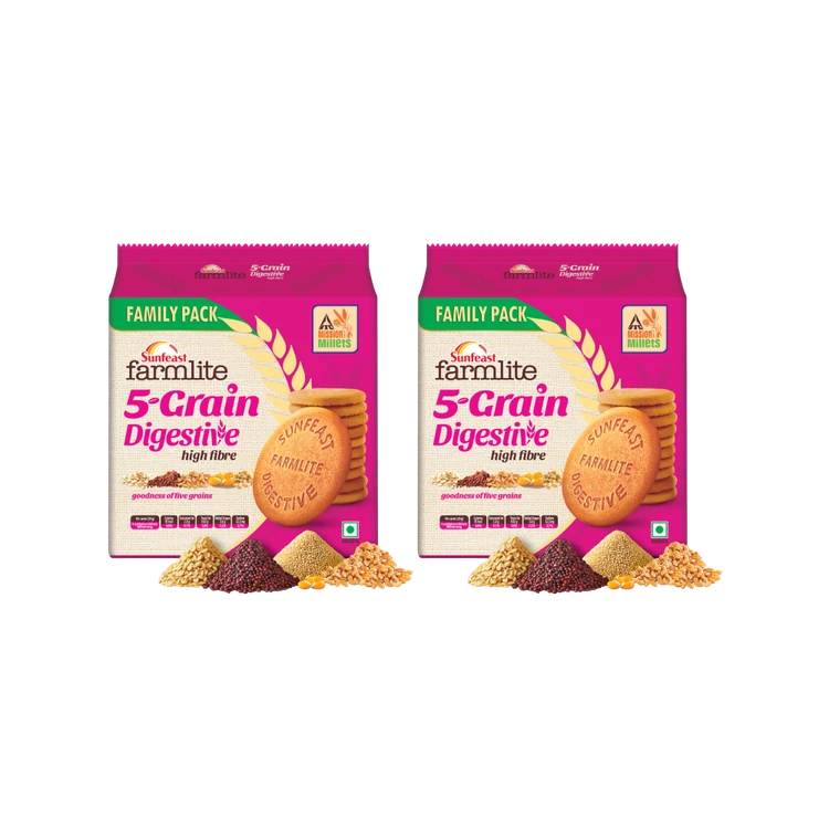 Sunfeast Farmlite 5 Grain High Fibre Digestive Biscuit - Pack of 2