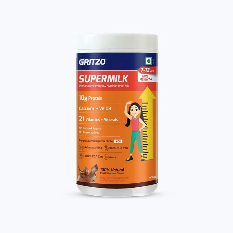 Gritzo SuperMilk Girl Height+ Drink Mix (7 - 12 years)