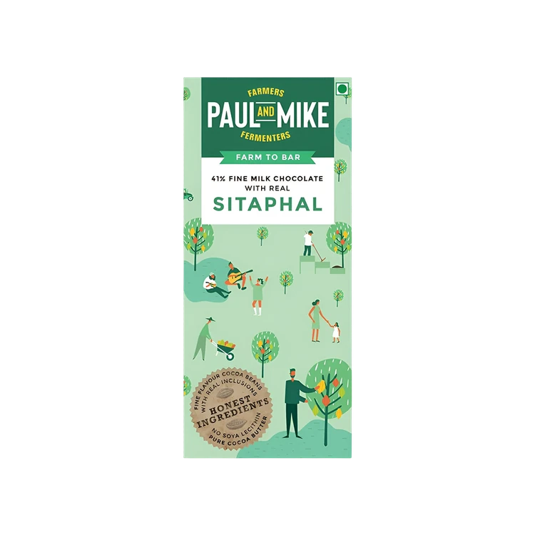 Paul and Mike (Sitaphal) 41% Fine Milk Chocolate