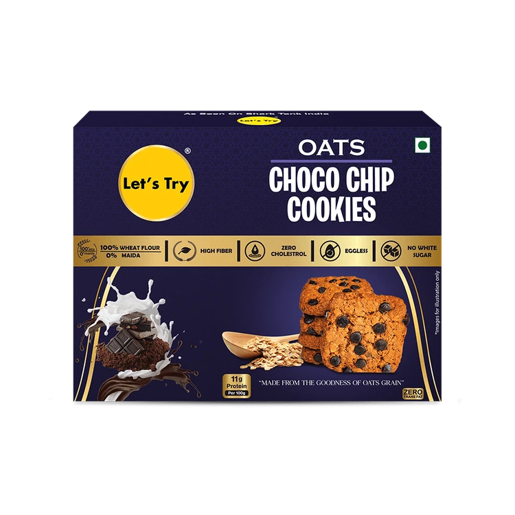 Let's Try Oats Choco Chip Cookies