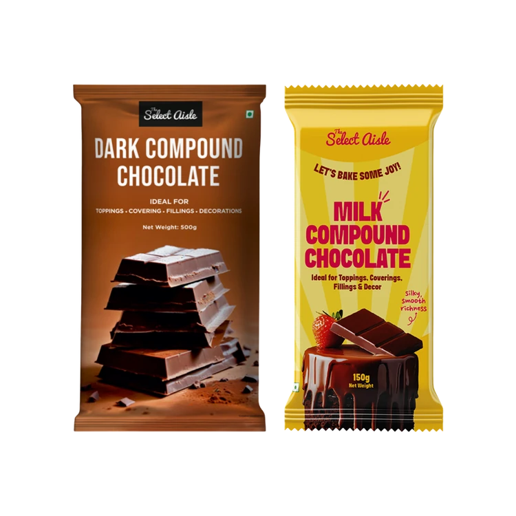 The Select Aisle Dark Compound Chocolate Bar +  Milk Compound Chocolate Bar Combo
