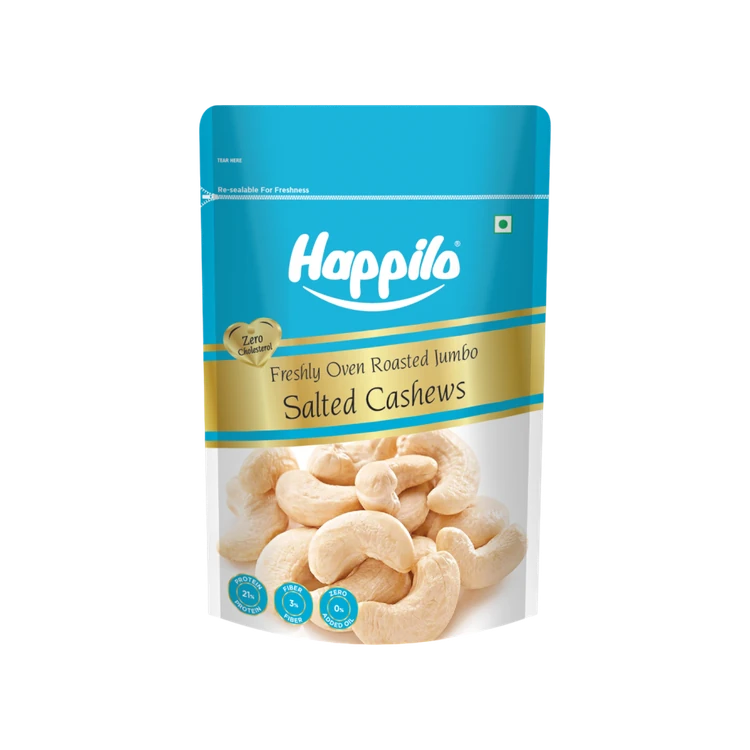 Happilo Freshly Oven Roasted & Salted Flavoured Cashew (Flavoured Godambi)