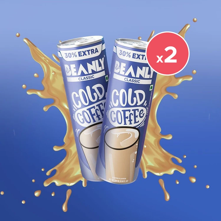 Beanly Arabica Classic Strong & Smooth Cold Coffee - Pack of 2