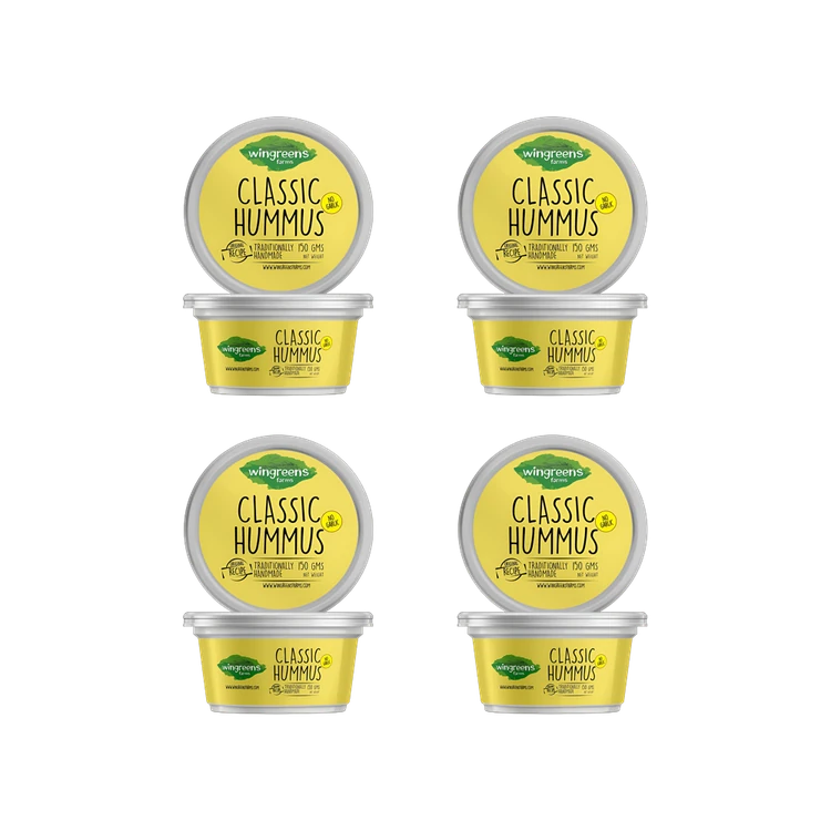 Wingreens Farms Classic Hummus Dip - Pack of 4