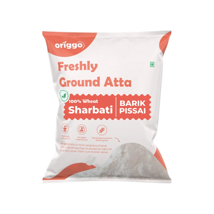 Origgo Stone Ground Sharbati Atta Baarik Pissai