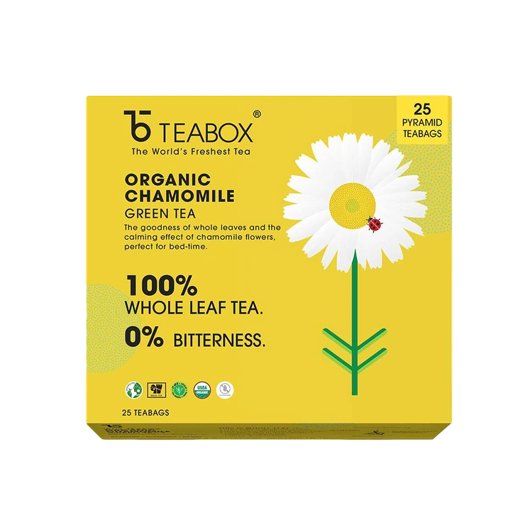Teabox Organic Chamomile Green Tea Bags