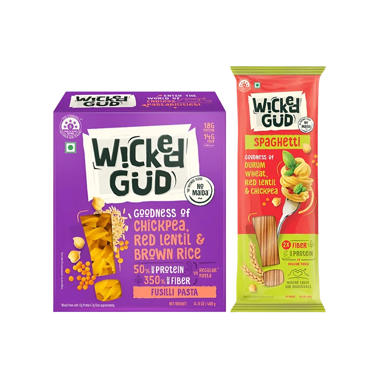 WickedGud Fusilli & Spaghetti Pasta Combo