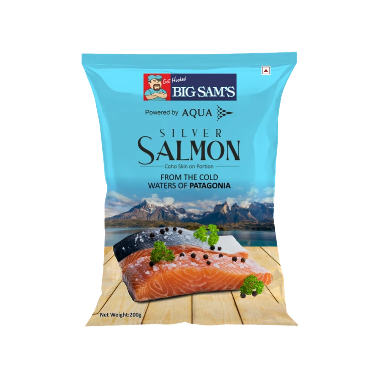 Big Sam's Silver Frozen Salmon Coho Skin-on Portion Fish