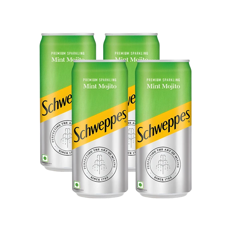 Schweppes Premium-Sparkling Mixer (Mint Mojito) - Pack of 4
