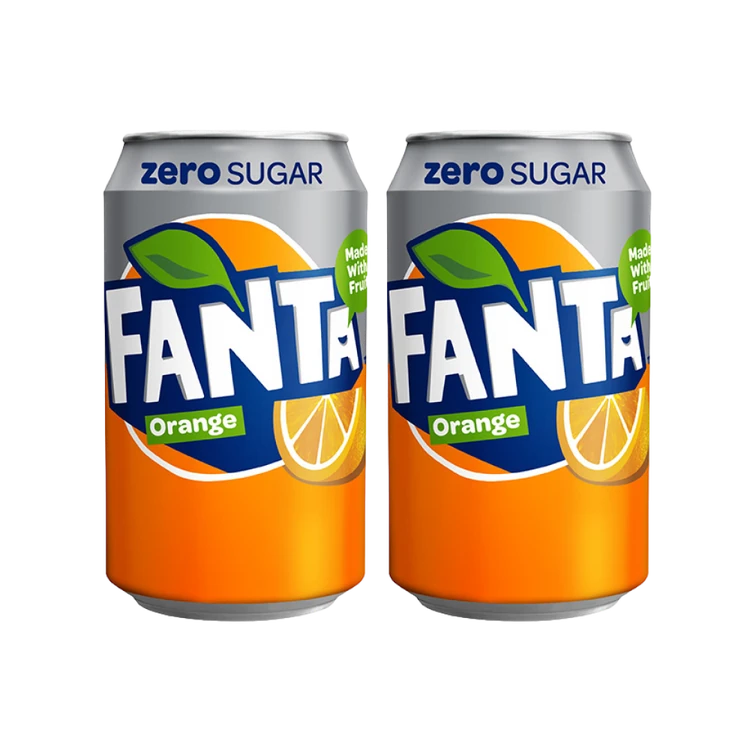Fanta Orange Soft Drink (Zero Sugar) - Pack of 2