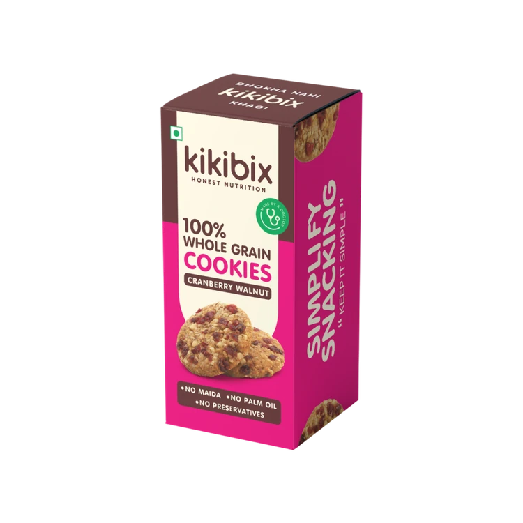Kikibix Cranberry Walnut Digestive Guilt-free Cookies