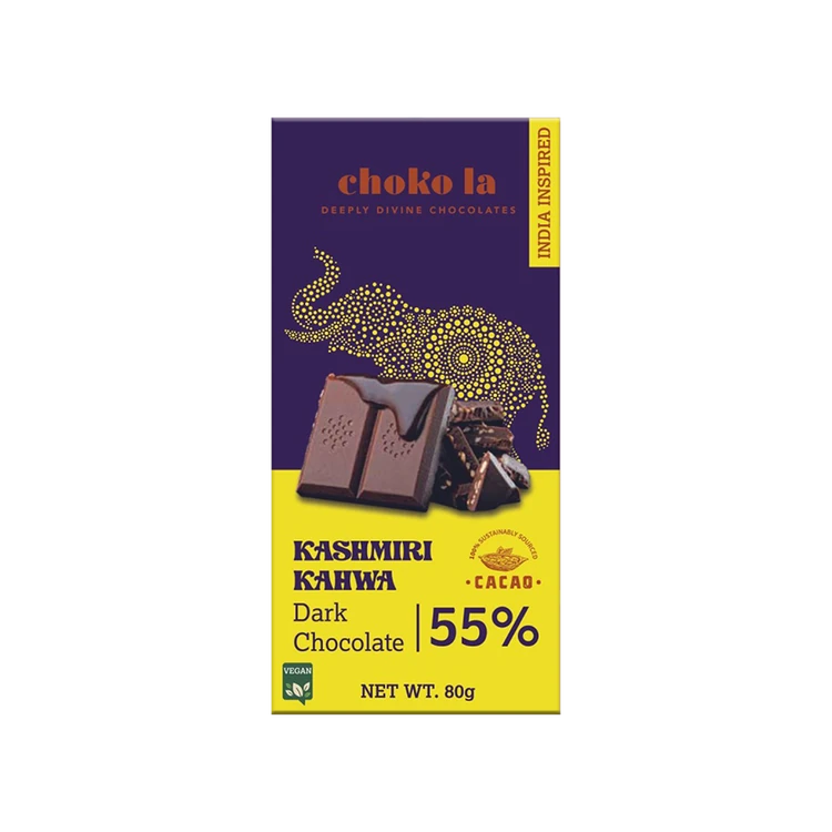 Choko La 55% Kashmiri Kahwa Dark Chocolate