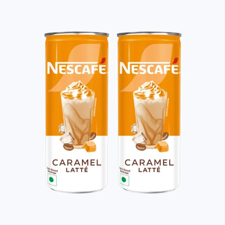 Nescafe Cafe Style Cold Coffee, Caramel-Latte - Pack of 2