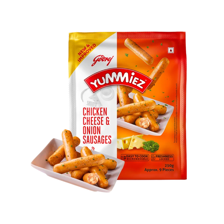 Godrej Yummiez Cheese & Onion Chicken Sausage