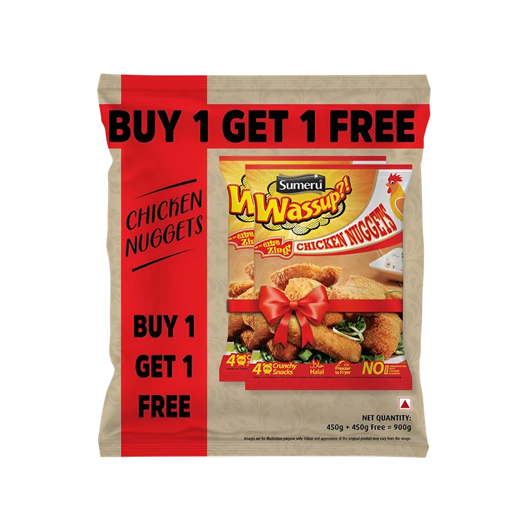 Sumeru Wassup Chicken Nuggets (Frozen) - Buy 1 Get 1 Free