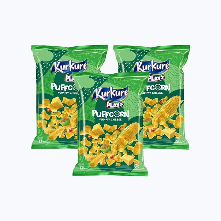 Kurkure Puffcorn Yummy Cheese Puffs - Pack of 3