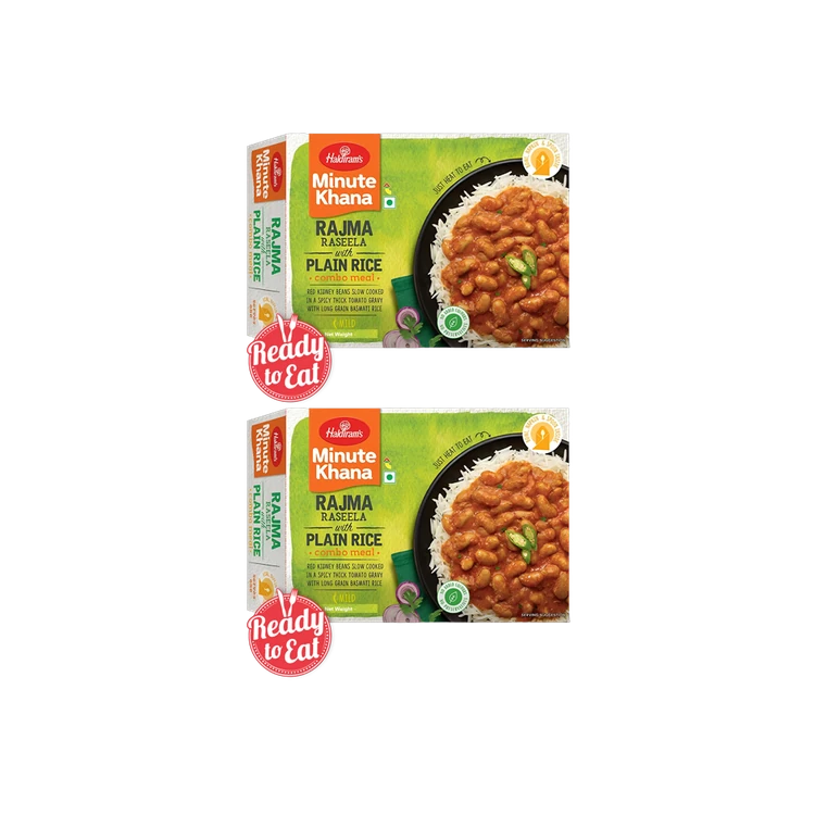 Haldiram's Minute Khana Rajma Raseela with Plain Rice Ready to Eat - Pack of 2