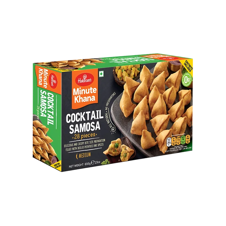 Haldiram's Cocktail Samosa with Chutney (Frozen)
