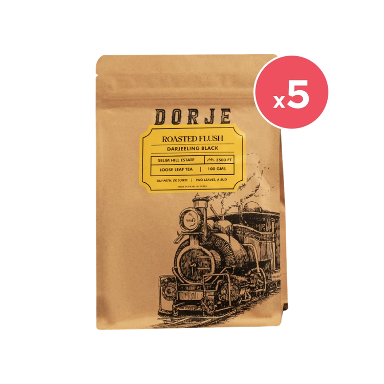 Dorje Teas Roasted Darjeeling Tea - Pack of 5