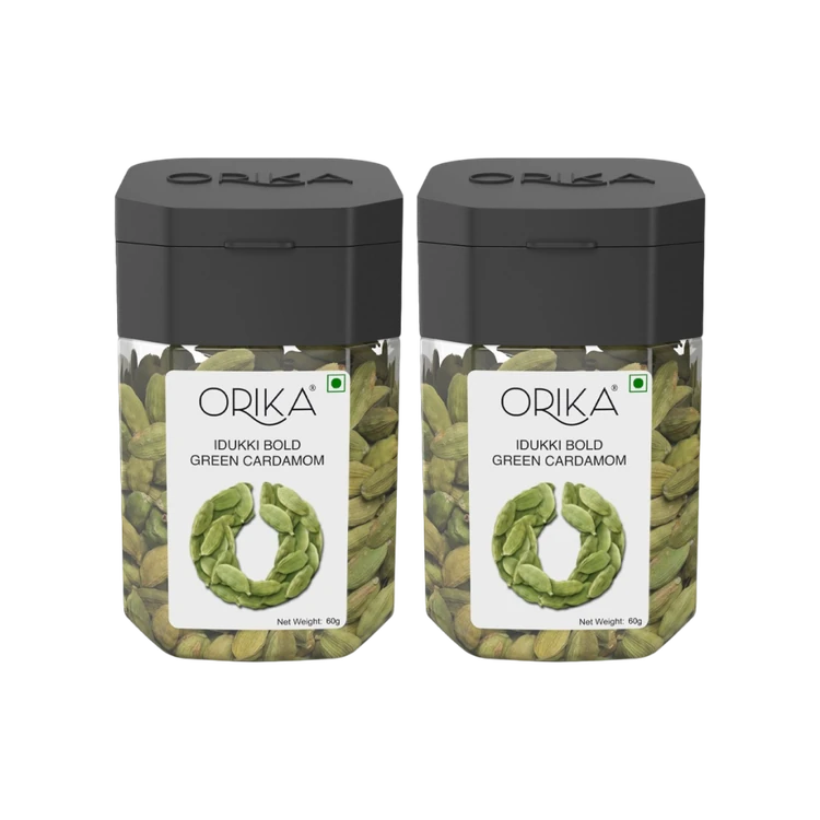 Orika Green Cardamom Whole - Pack of 2 (Hasiru Yelakki)