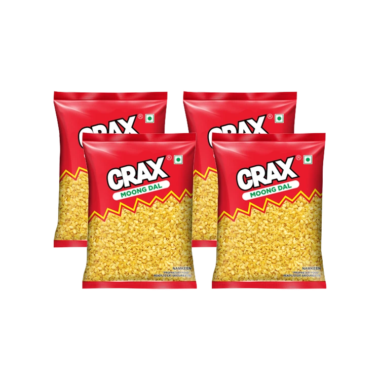 Crax Moong Dal Namkeen Snacks - Pack of 4