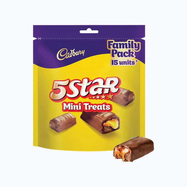 Cadbury 5 Star Mini Treats Filled Bar Chocolate Pack