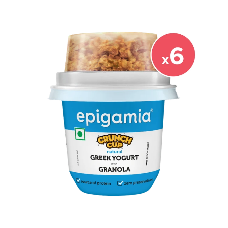epigamia Crunch Cup Greek Yogurt with Granola - Pack of 6