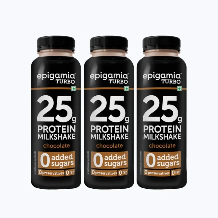 epigamia Turbo Chocolate Protein Milkshake - Pack of 3