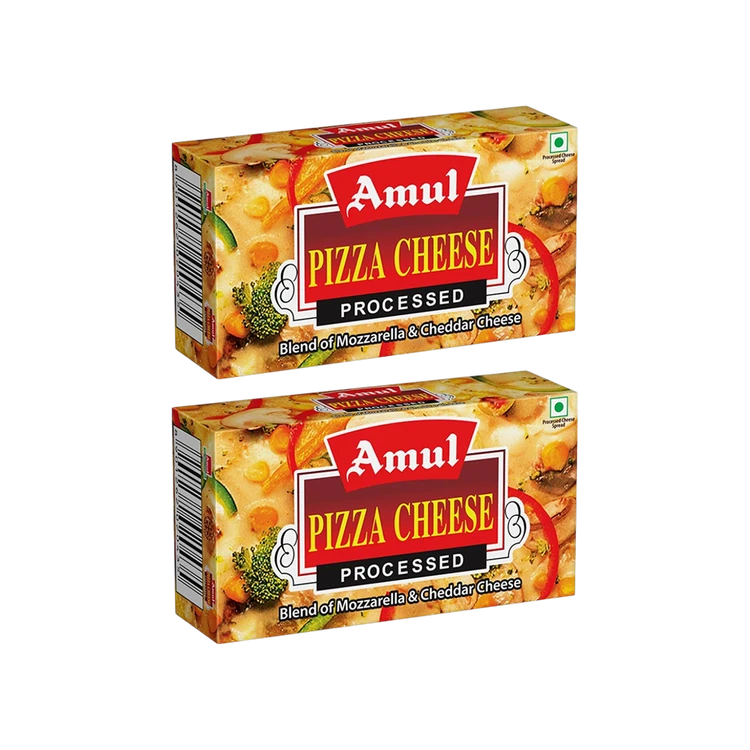 Amul Pizza Processed Cheese Block - Pack of 2