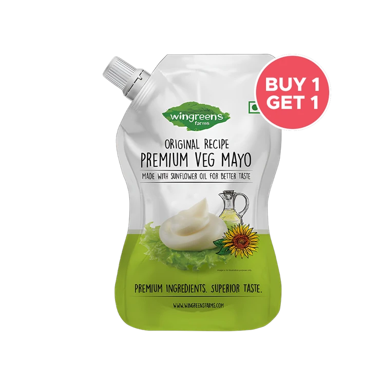 Wingreens Farms Premium Veg Mayonnaise - Buy 1 Get 1 Free