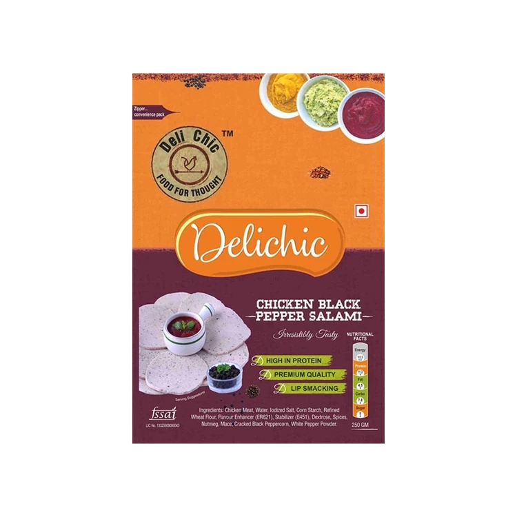 Delichic Black Pepper Chicken Salami (Frozen)