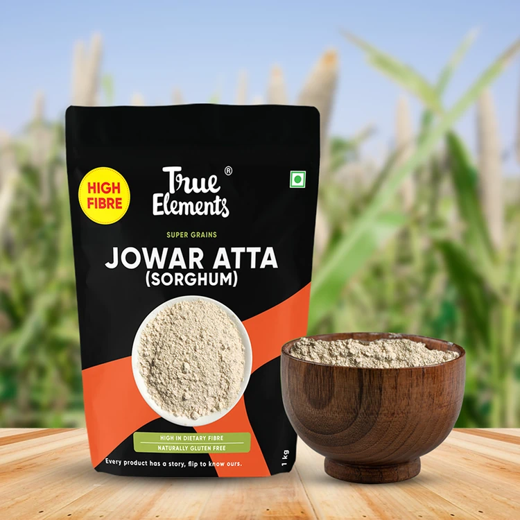 True Elements Jowar Flour - Sorghum Atta (Jola Hittu)
