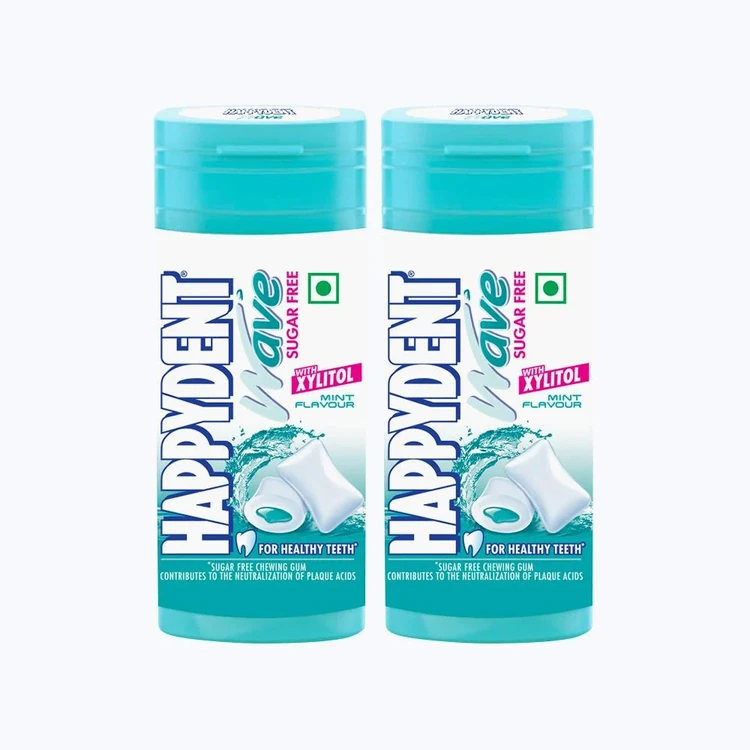 Happydent Wave Sugarfree Mint Chewing Gum 18 Pcs - Pack of 2