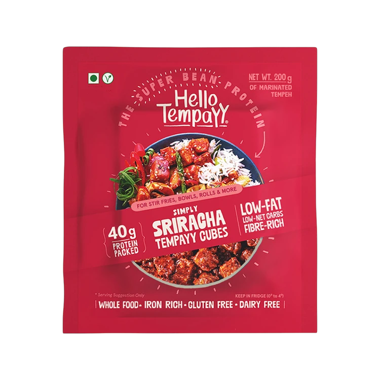 Hello Tempayy 40g Protein Sriracha Tempeh Cubes