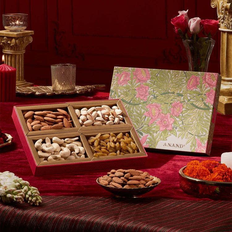 Anand Jheel Batti Dry Fruits Gift Pack - 4 Varieties (Dry Fruits Udugore Pack)