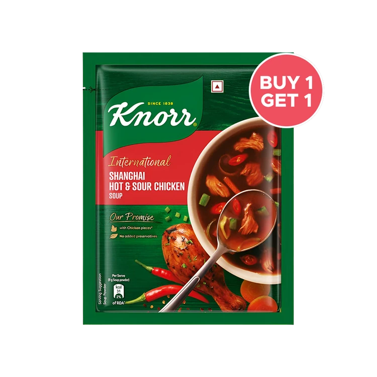 Knorr International Shanghai Hot & Sour Chicken Soup with No Added Preservatives - Buy 1 Get 1 Free