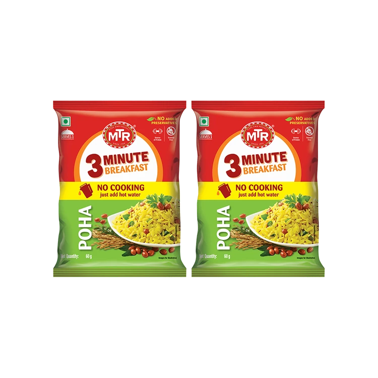 MTR 3 Minute Poha Breakfast Mix - Pack of 2