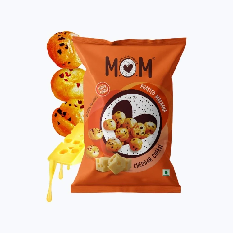 MOM - Meal Of The Moment Roasted Flavoured Makhana Cheddar Cheese