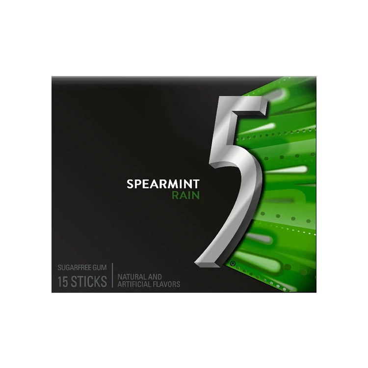 Wrigley's 5 Spearmint Rain Chewing Gum (Sugar Free)