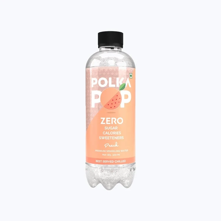 Polka Pop Zero Sugar Peach Sparkling Water