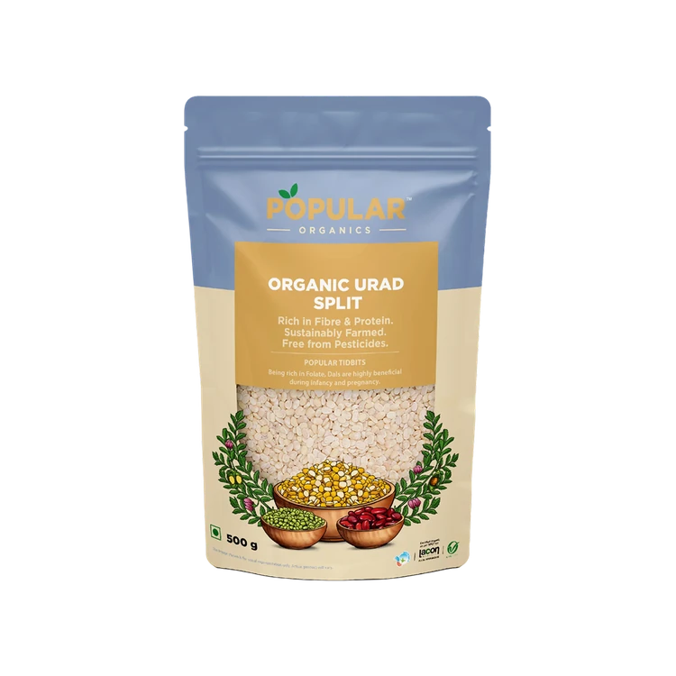 Popular Organics Organic Urad Dal (Dhuli)