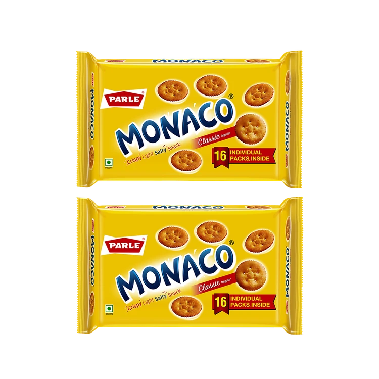 Parle Monaco Classic Regular Biscuit - Pack of 2
