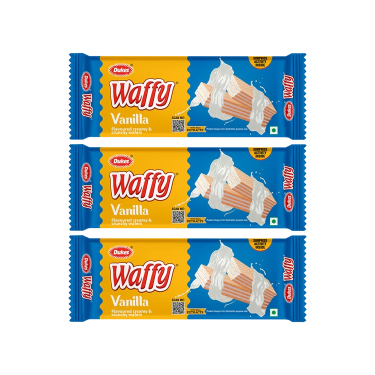 Dukes Waffy Vanilla Wafers - Pack of 3