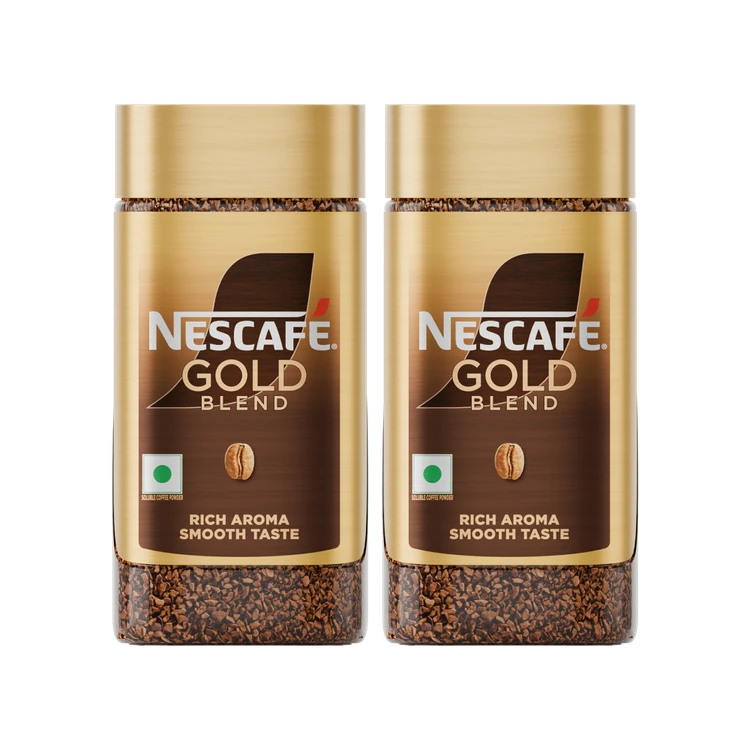 Nescafe Gold Blend Premium Freeze Dried Instant Coffee - Pack of 2