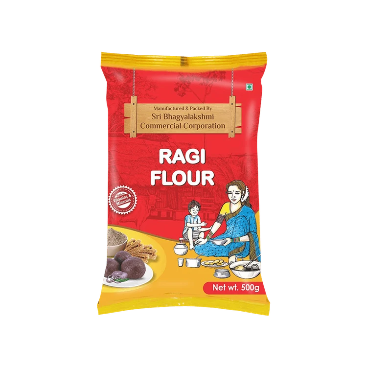 Bhagyalakshmi Ragi Flour - Pack of 2 (Ragi Hittu)